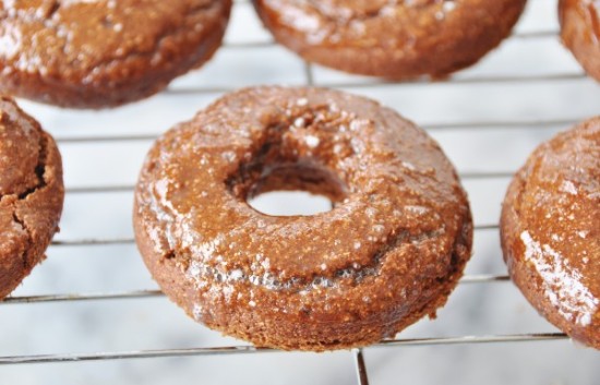 Baked Vegan Chocolate Peanut Butter Donuts
