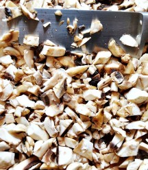 Finely Diced Mushrooms
