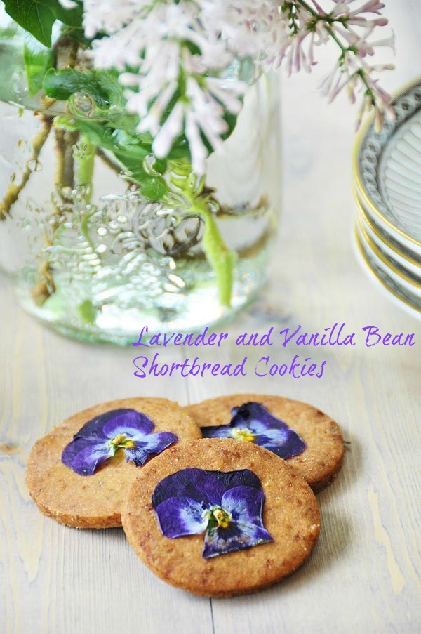 Lavender and Vanilla Bean Shortbread Cookies