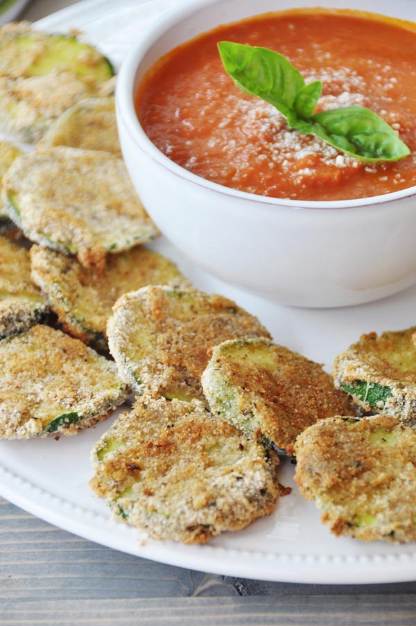 Vegan Oven Fried Parmesan Zucchini Crisps
