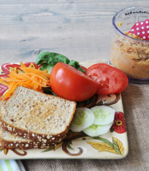 Ingredients for Mediterranean Sandwich with Spicy Hummus