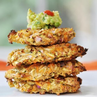 Vegan Oil-Free Zucchini & Carrot Fritters