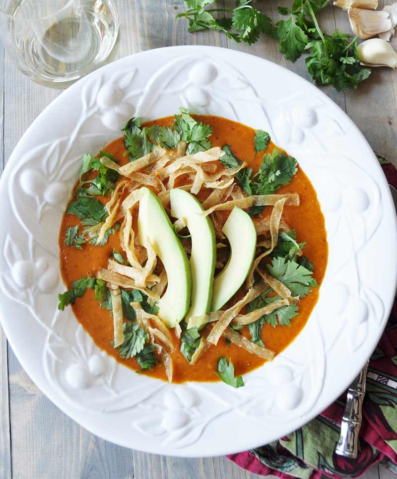 Homemade Vegan-Tortilla-Soup