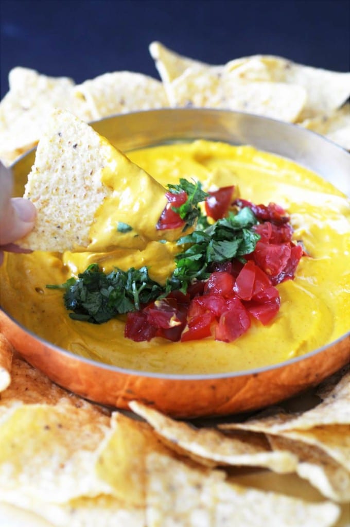Zero Cholesterol Vegan Queso Fundido
