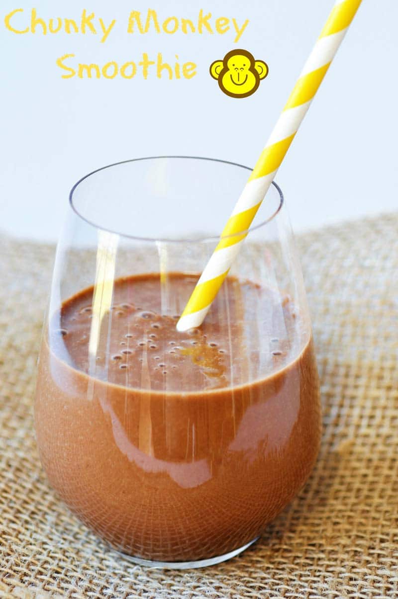 Vegan Chunky Monkey Chocolate Smoothie
