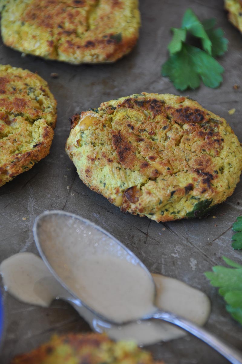 Crispy oven fried falafel for dinner! This is an easy and healthier version of deep fried falafel.