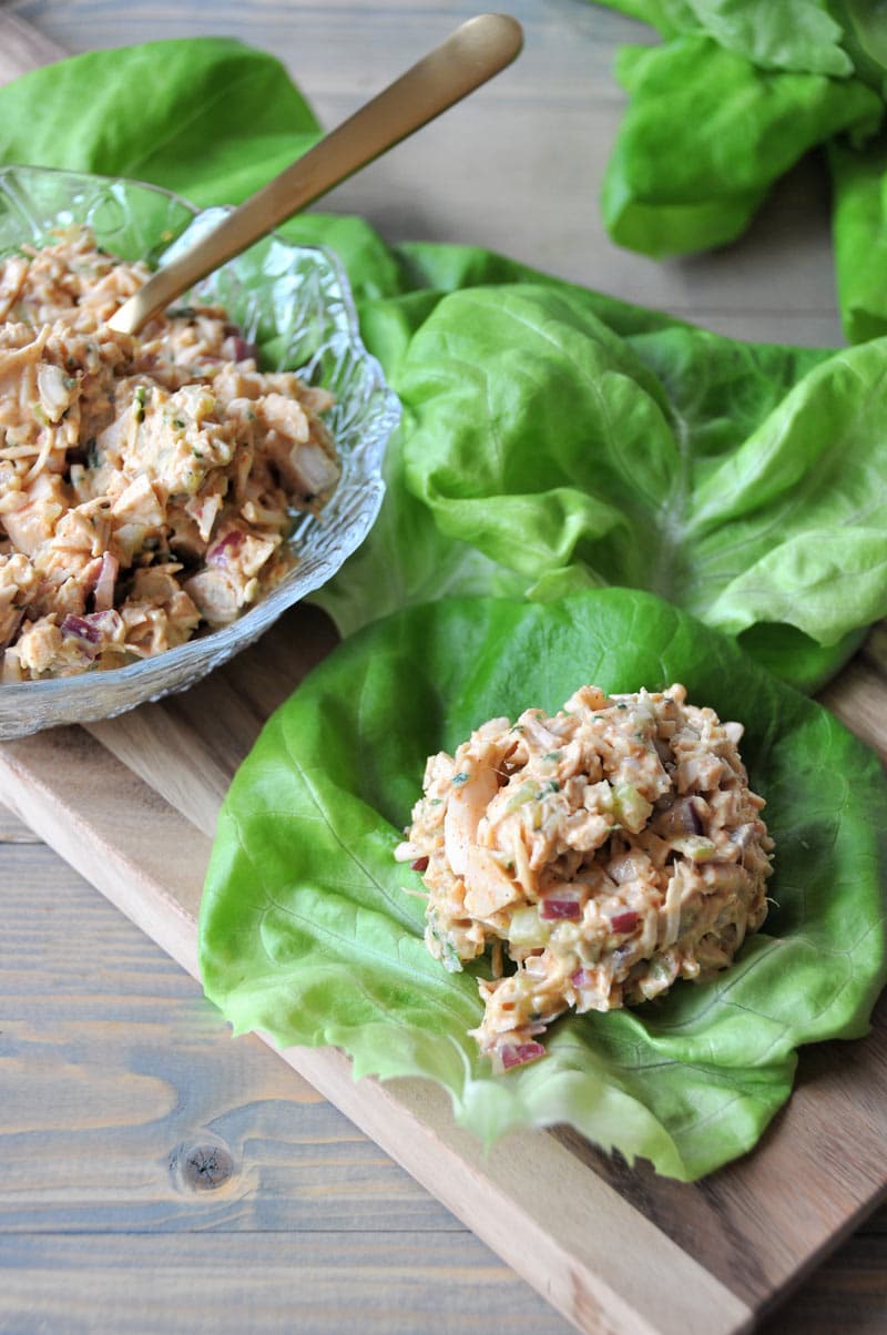 The texture of jackfruit is so much like tuna. This vegan "tuna" salad is healthy, dairy-free, meat-free, and delicious!