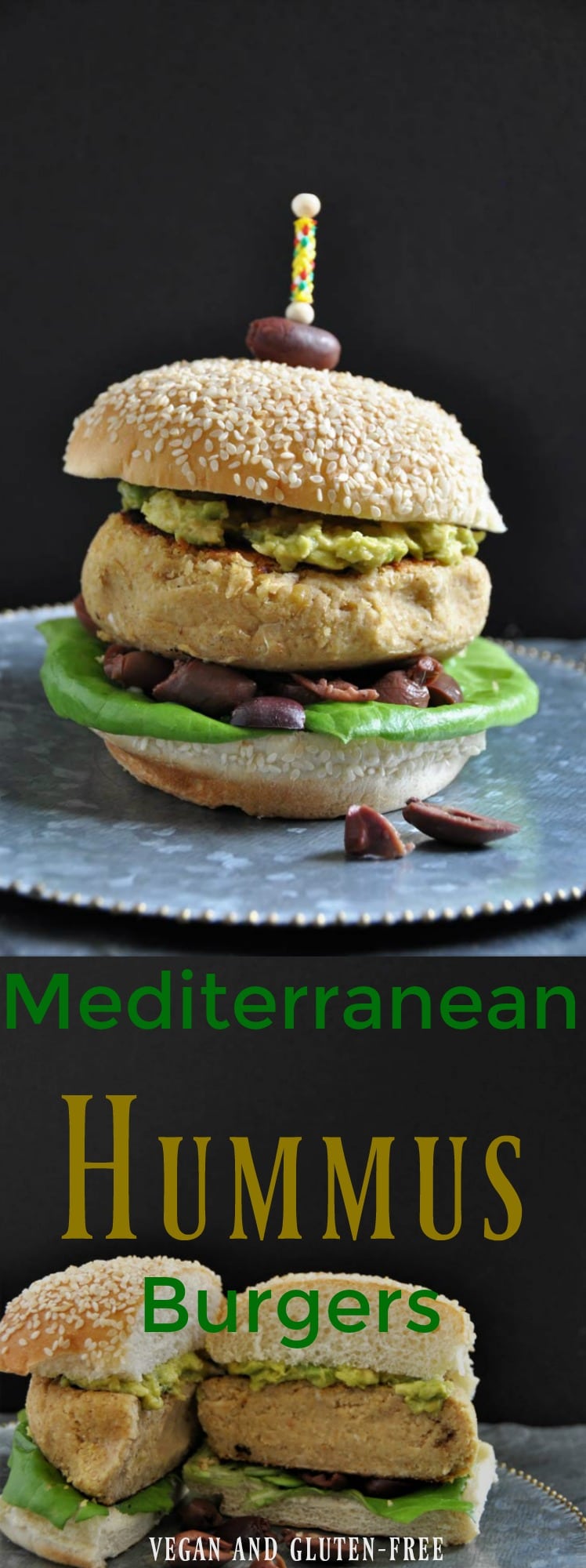 A thick and hearty burger made out of classic hummus. So fresh and vibrant, and easy and quick to make.