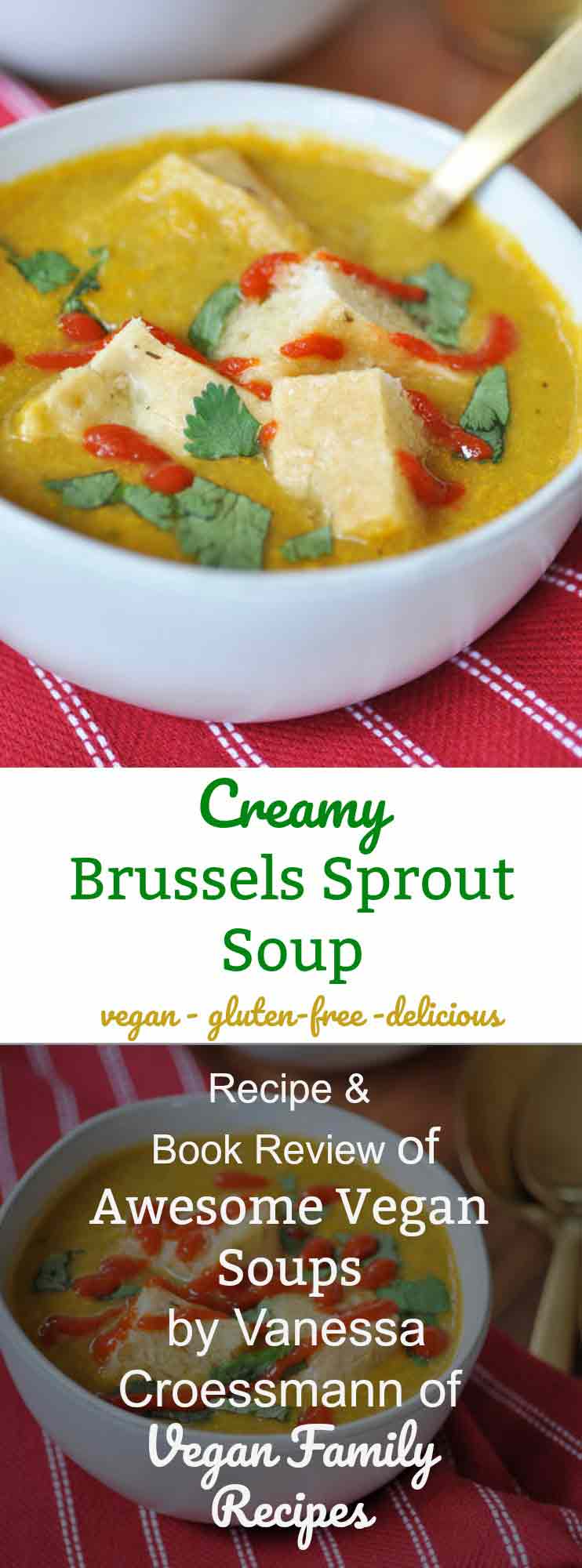 Creamy Brussels Sprout Soup for Pinterest.