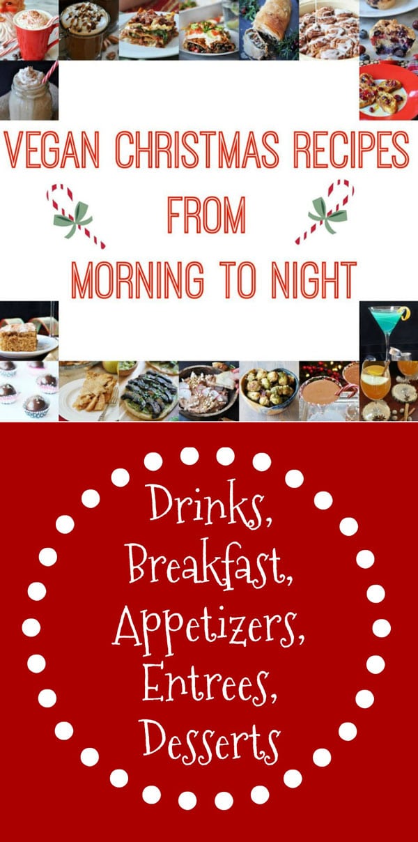 Vegan Christmas Recipes collage for Pinterest