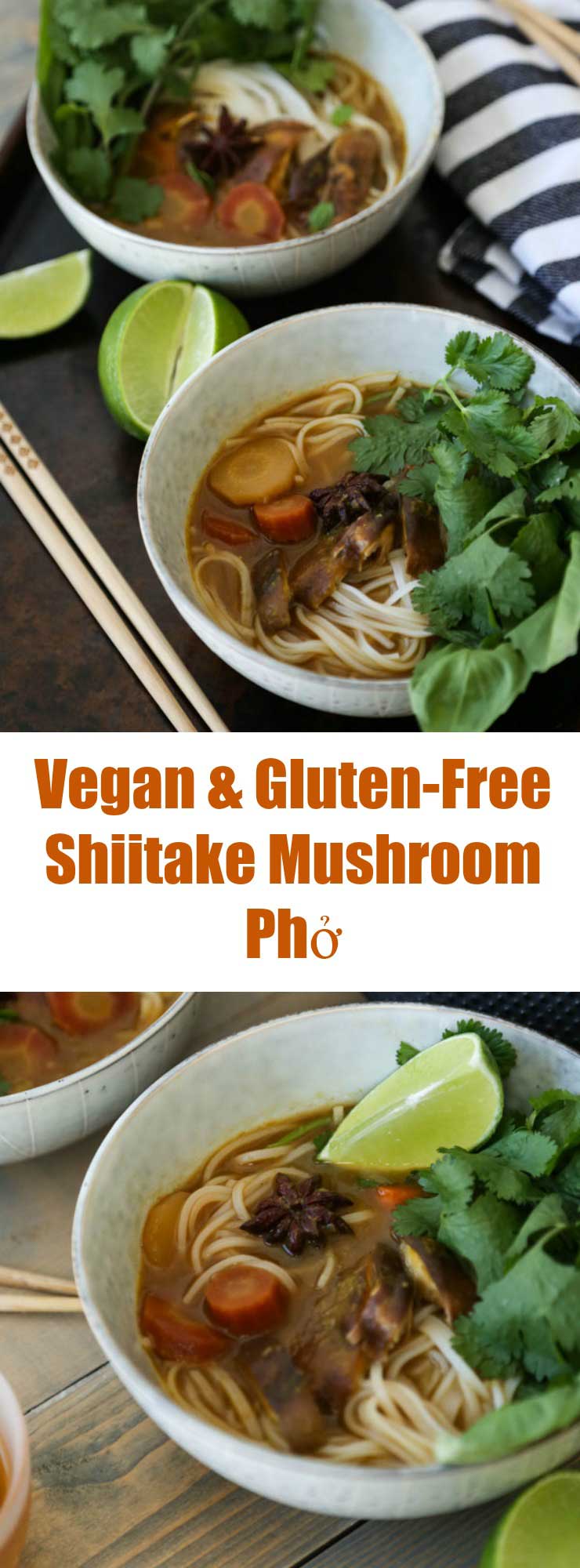Warm and savory broth makes this authentic Pho so delicious. Vegan and gluten-free!