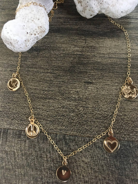 Aloha Sol Gold Vegan Charm Necklace