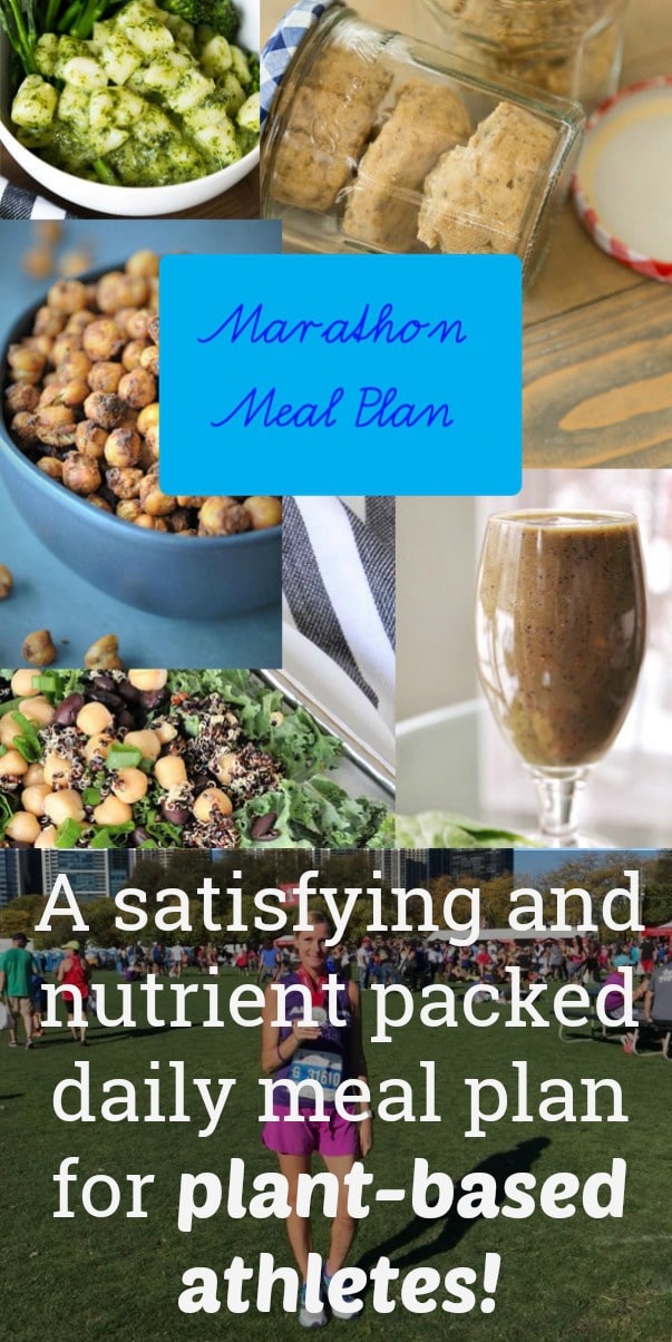 A healthy and delicious daily meal plan for vegan athletes! #plant-based #marathontraining #mealplan
