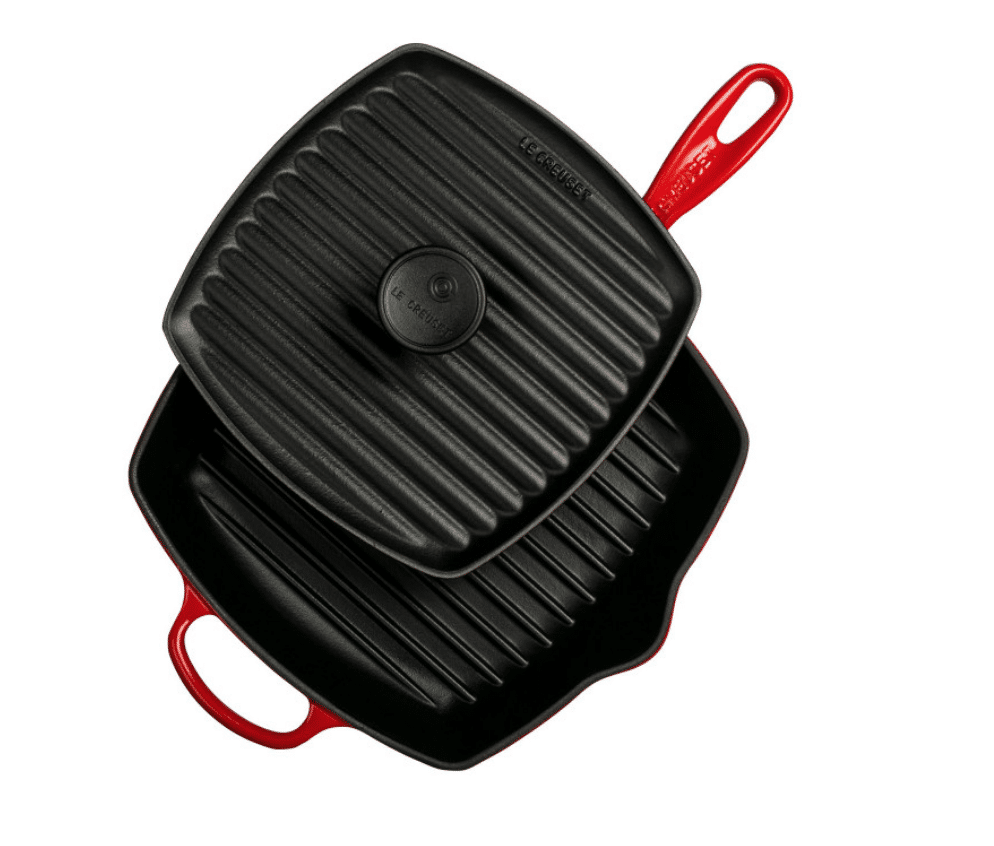 Le Creuset Grill Pan in red