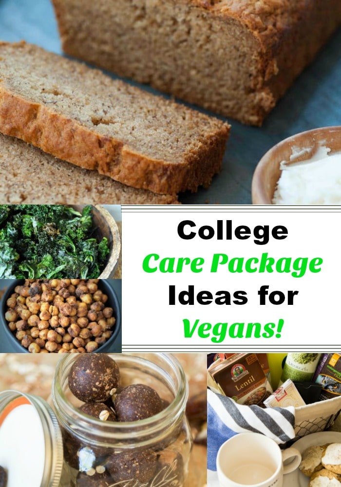 A collection of recipes from our favorite vegan bloggers that will make the next care package you send to your college student a hit! #vegan #carepackage