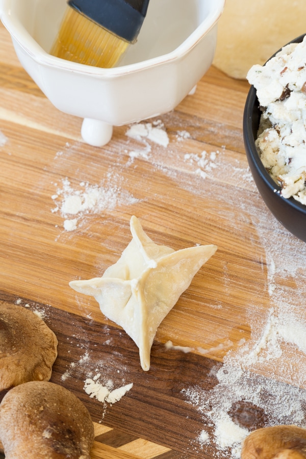 stuffed wonton last fold